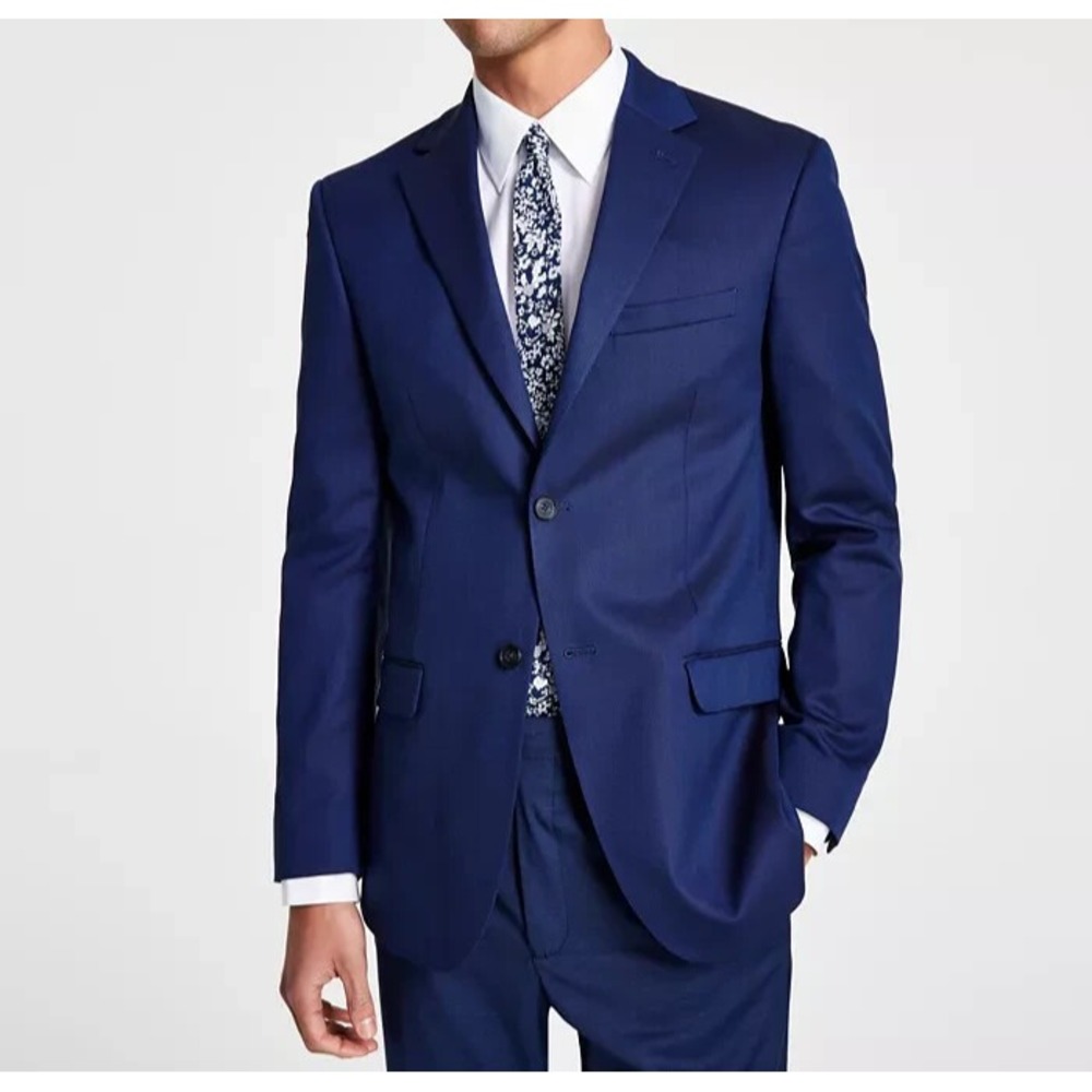38S Dkny Mens‎ Modern fit Suit Jacket Blazer 38S Blue E03237